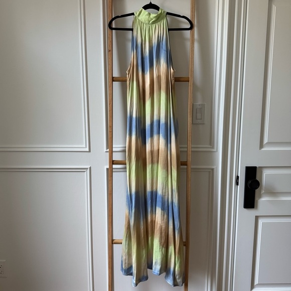 FRNCH Paris Aubreya Tie-Dye Halter Maxi Dress - NWT - Size M - Picture 1 of 11